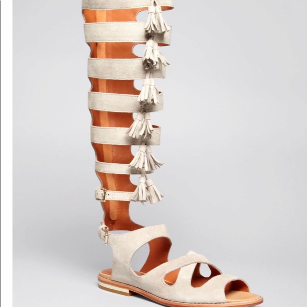 Rebecca Minkoff Tall Fringe Gladiator Sandals